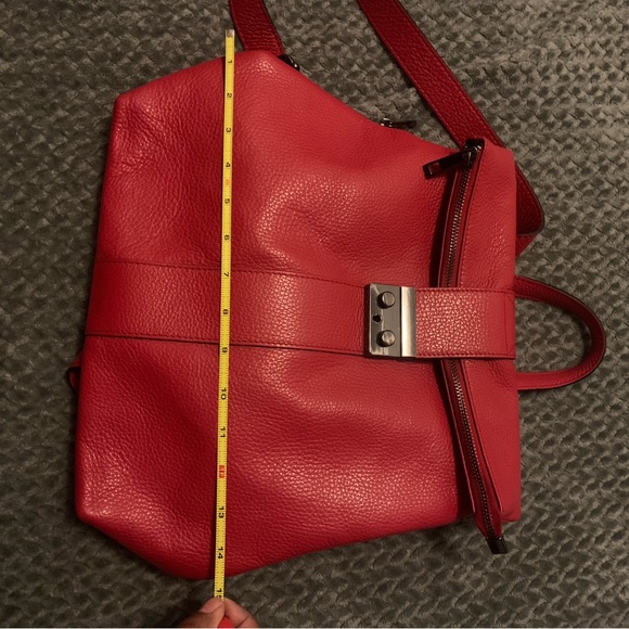 Vera Pelle Red Leather Purse Bookbag - Picture 7 of 9